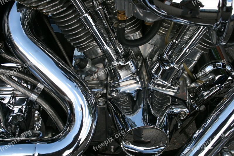 Motorbike Engine Superbike Chrome Free Photos