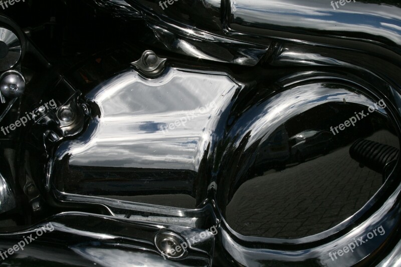 Motorbike Engine Chrome Free Photos