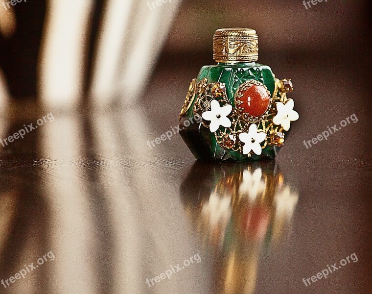 Bottle Small Dashing Decorated With Glass