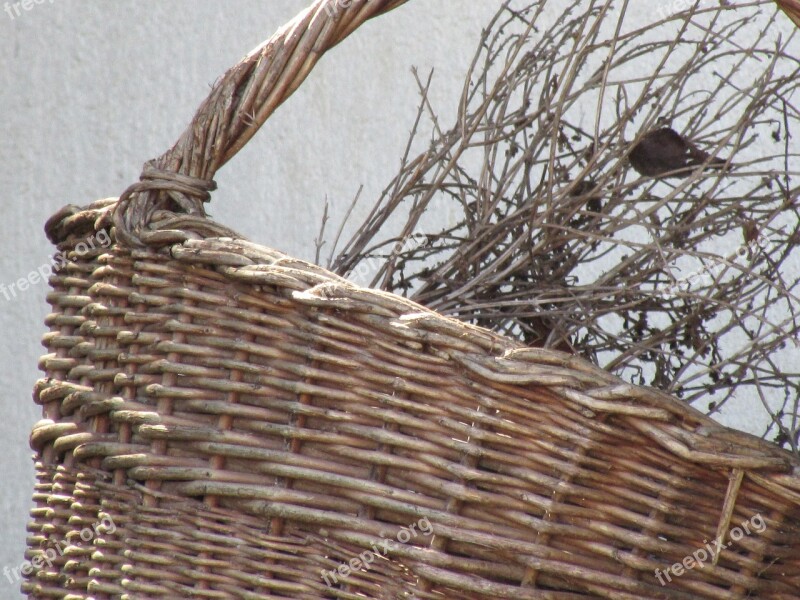 Basket Woven Wicker Decorative Carry Cot