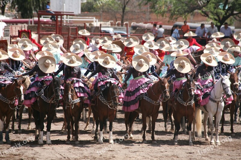 Skirmish Mexico Tradition Charros Horses