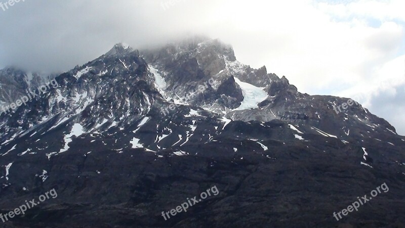 Patagonia Mountains Snow Nature South