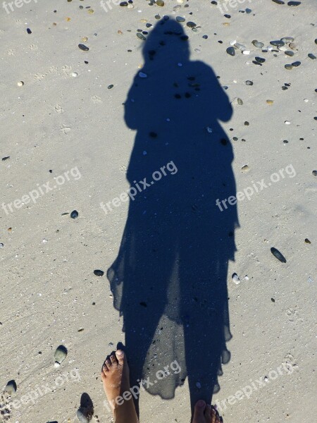 Shadow Beach Sand Human Silhouette