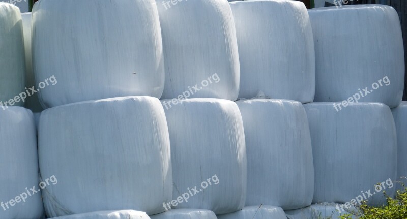 Bales Grass Crop Storage Store Plastic Film