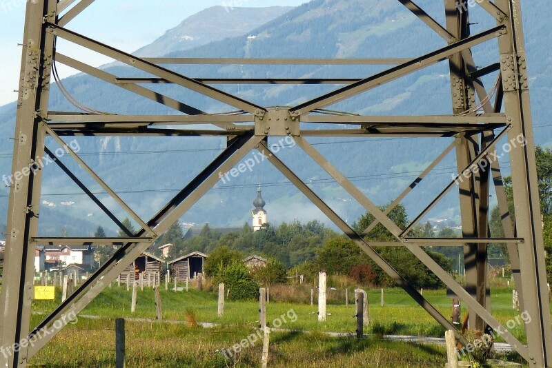 Strommast Scaffold Steel Landscape Free Photos