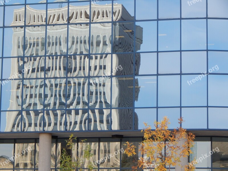 Building Glass Windows Reflection Architecture