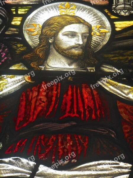 Jesus Christ Glass Art St Johns Church Hyde Park London