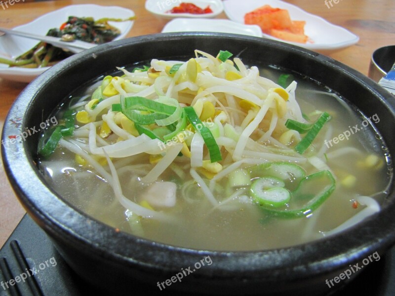 Sprouts Soup Wave Bean Sprouts Soup With Rice Food