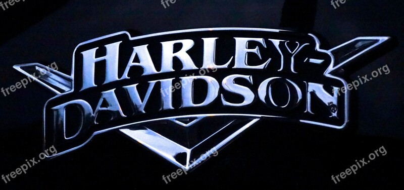 Harley Davidson Logo Motorcycles Shiny Metal