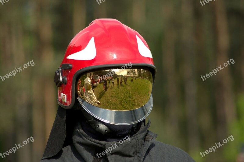 Firefighter Helmet Fire Exercise Shows