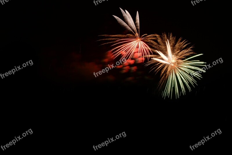 Fireworks Fire Colorful Bengali Fire Black