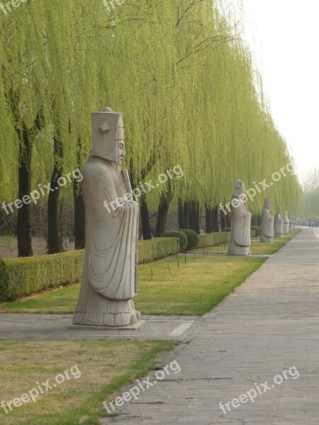 China Statue Tomb Ancient Asia