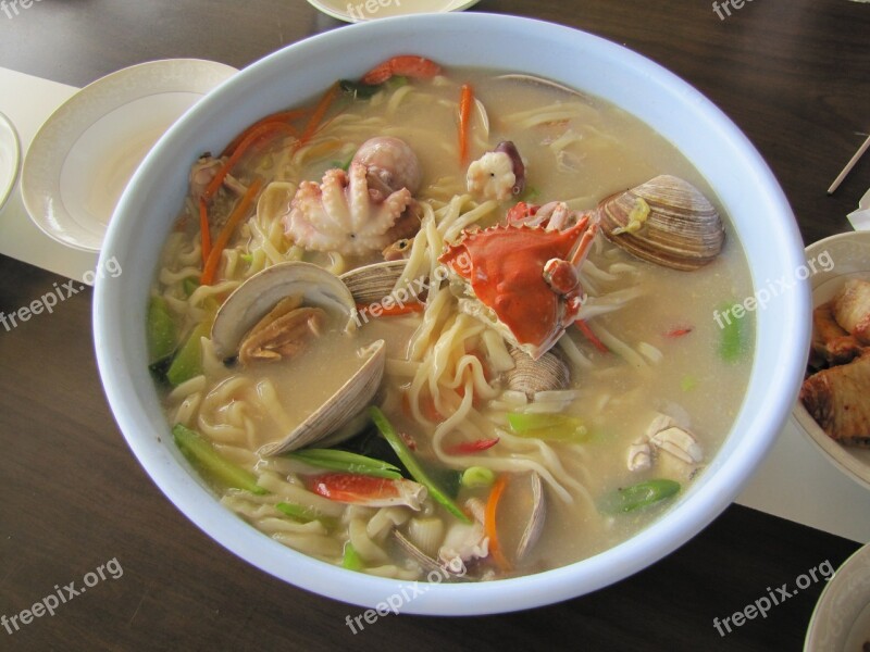 Seafood Noodles Daebudo Food Side Dishes