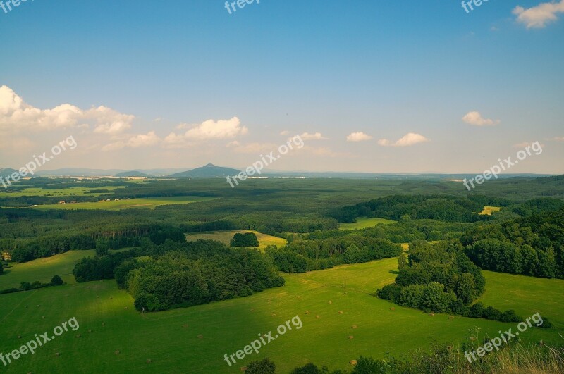 Bohemia Landscape Bezděz Northern Bohemia Forests