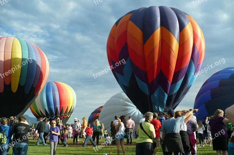 Hot Air Balloons Balloon Festival Colorado Springs People