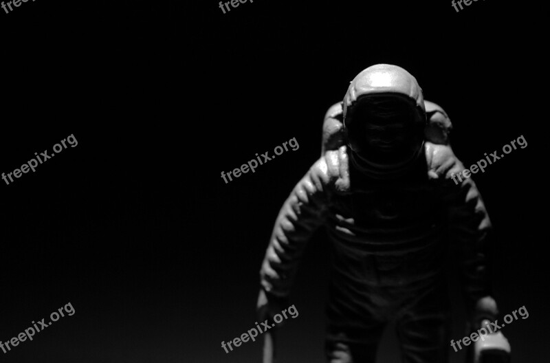 Astronaut Chiaroscuro Contrast Black And White Free Photos