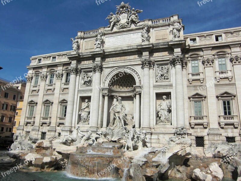 Trevi Fountain Rome Italy Fontana Di Trevi Fountain