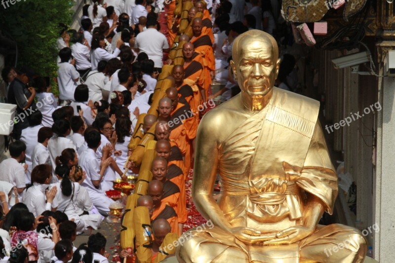 Budha Monk Gold Buddhism Phramongkolthepmuni