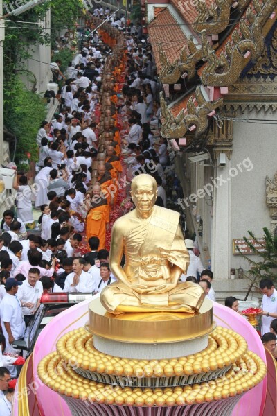 Budha Monk Gold Buddhism Phramongkolthepmuni