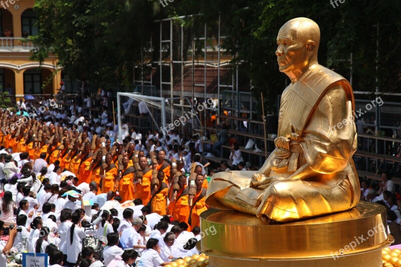 Budha Monk Gold Buddhism Phramongkolthepmuni