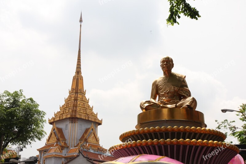 Budha Monk Gold Buddhism Phramongkolthepmuni