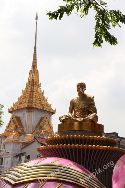 Budha Monk Gold Buddhism Phramongkolthepmuni