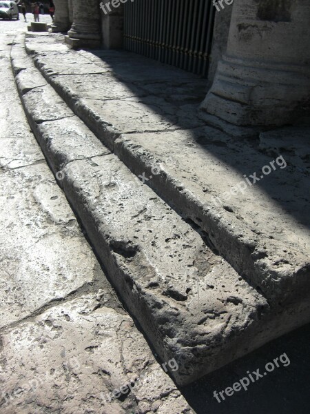 Gradually Stairs Rome Italy Roman