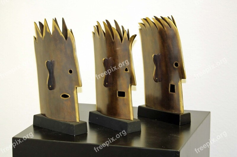 Modern Art Art Heads Abstract Metal