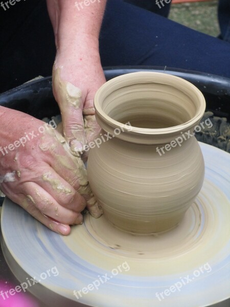 Pottery Potter's Wheel Crock Free Photos