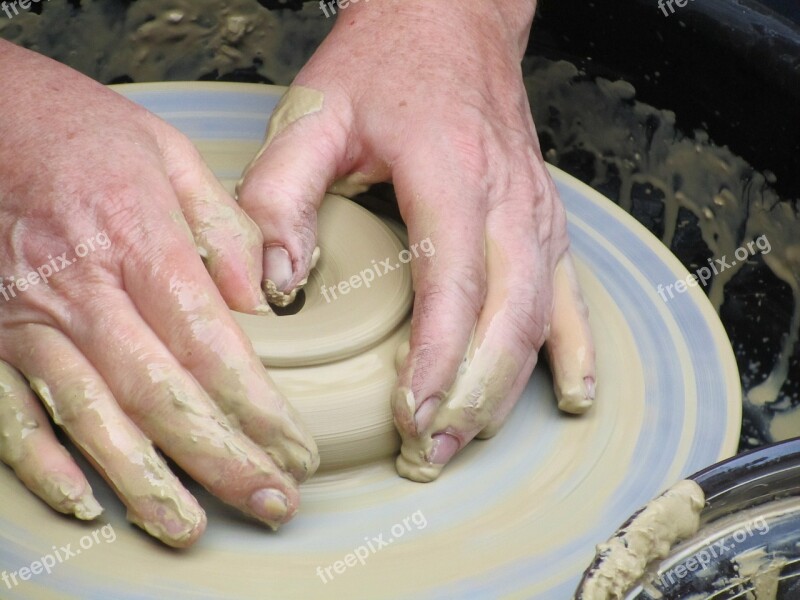 Pottery Potter's Wheel Crock Free Photos