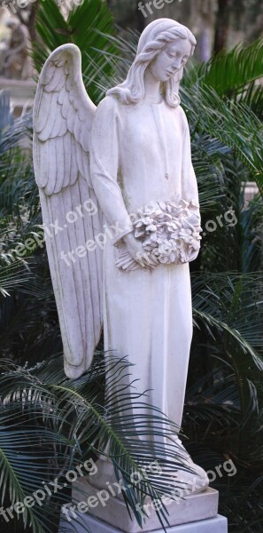 Angel Monument Statue Sculpture Cemetery