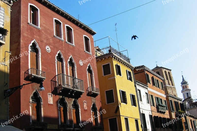 Venice Italy Houses Colors Old Houses