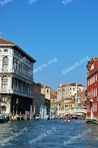 Venice Italy Bridge Gondolas Gondoliers