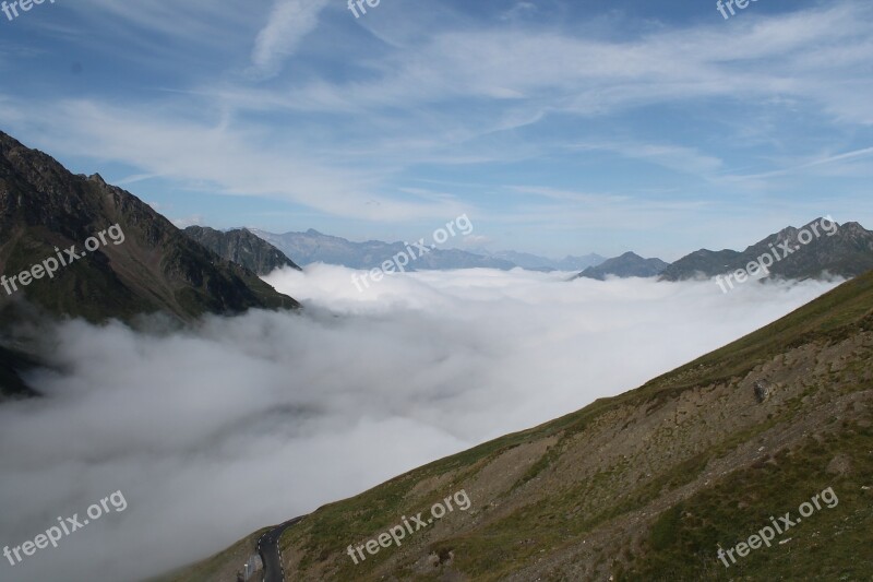 Sea Of Clouds Sky Mountain Pyrenees Landscape