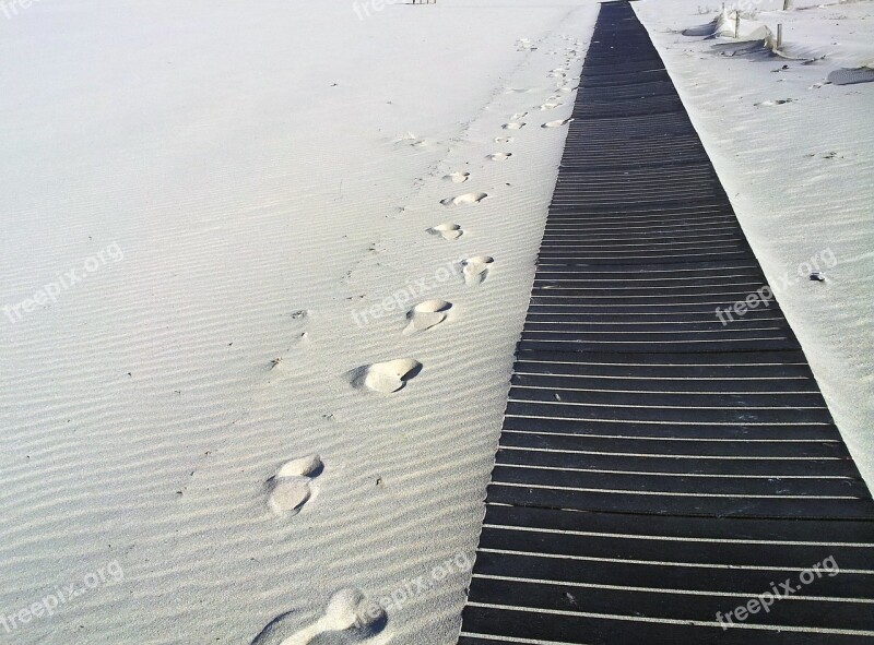 Footprints Sand Path Footprints In The Sand Free Photos