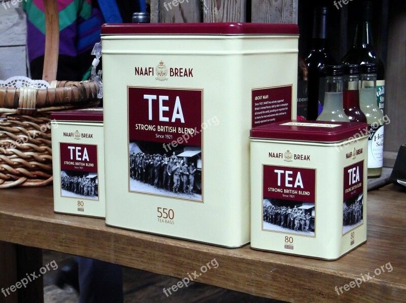 Tea Tins Marketing Container Red