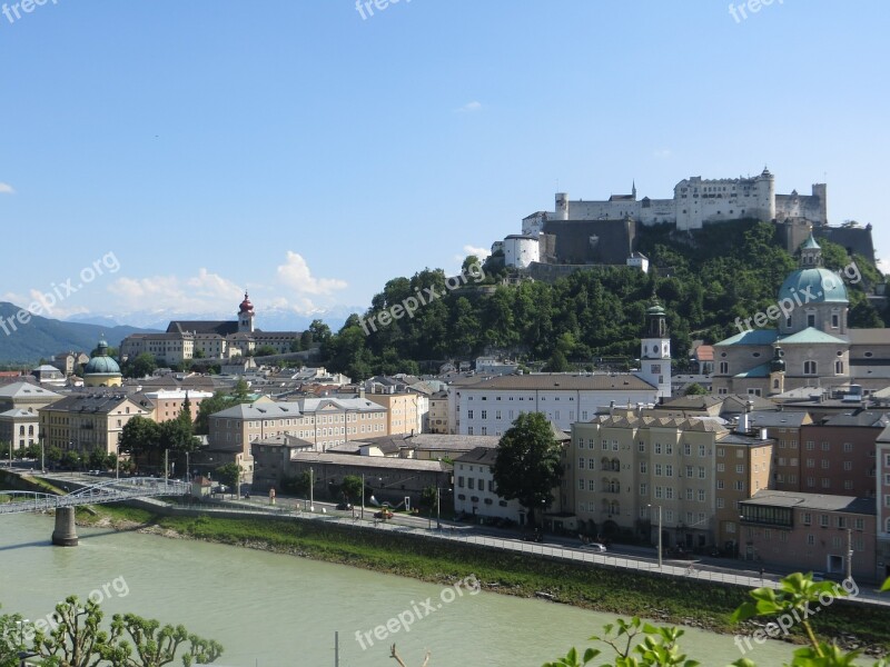 Salzburg Fortress Hohensalzburg Fortress Landmark City View