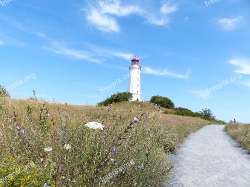 Hiddensee Lighthouse Summer Baltic Sea Free Photos