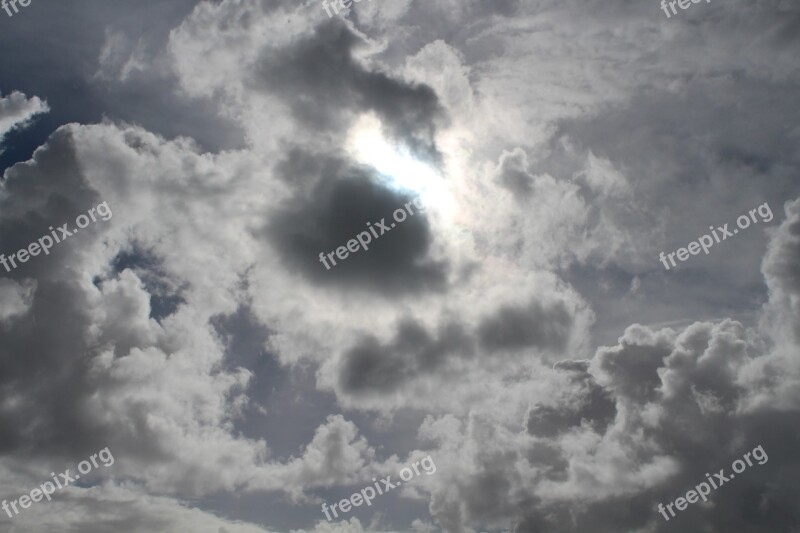 Clouds Dark Gloomy Sun Free Photos