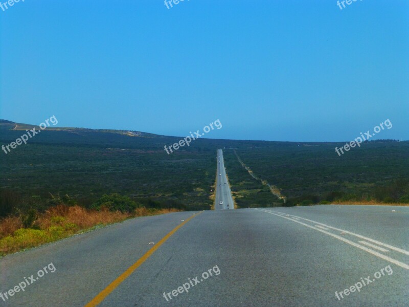 Road South Africa Landscape Just Asphalt