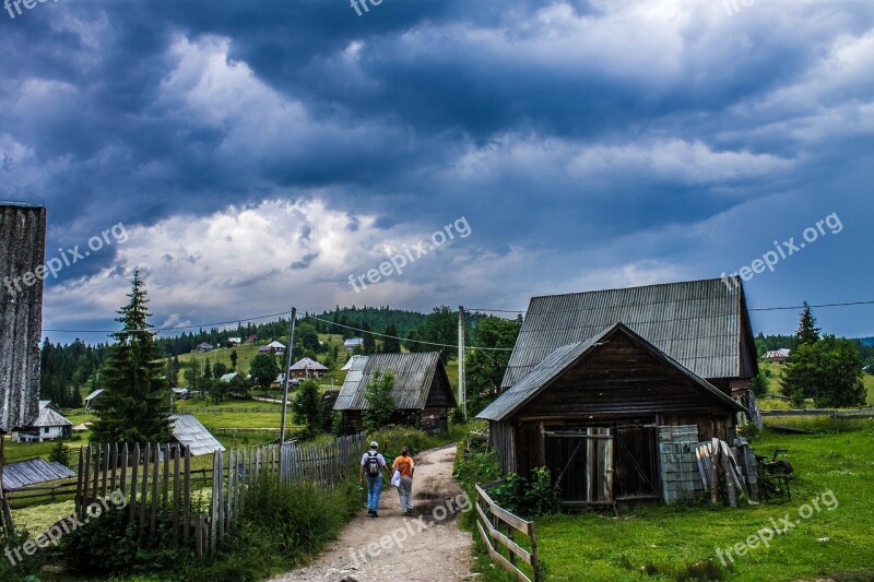 Clouds House Romania Landscape Summer