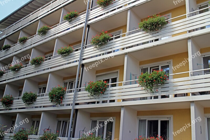 Balconies Multi-family Home Apartments Home Front Facade