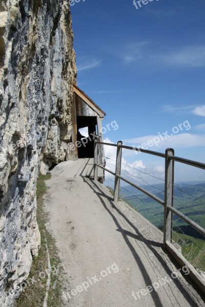 Away Railing äscher Cliff Restaurant Restaurant Ebenalp