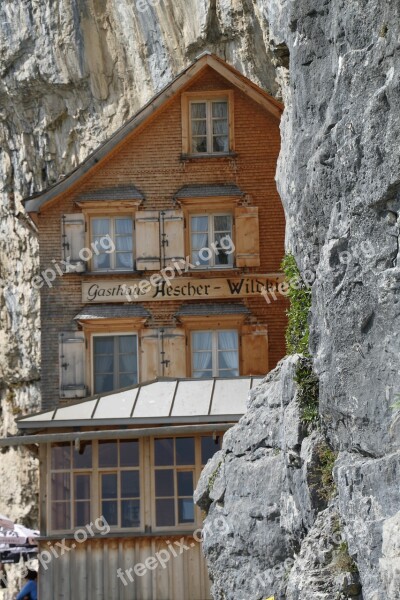 äscher Cliff Restaurant Restaurant Ebenalp Appenzell Switzerland