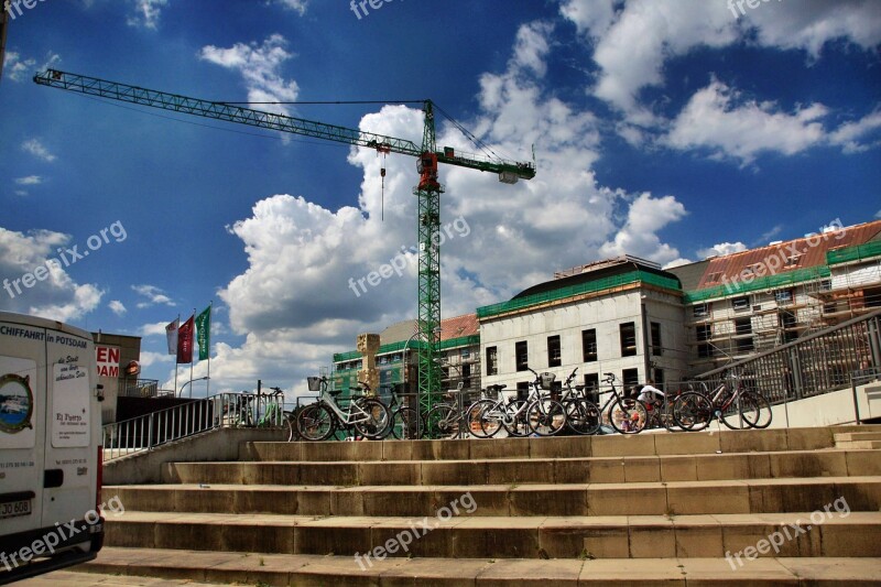 Baukran Crane Site Stairs Free Photos