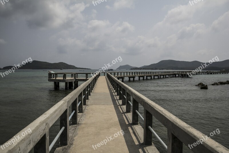 The Pier Gulf Of Thailand Landscapes Free Photos