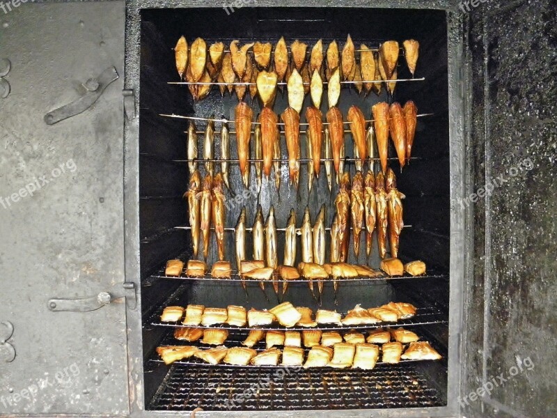 Smoking Oven Fisherman Snack Fish Delicious