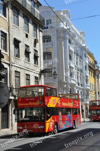 Bus City Street Building Lisbon