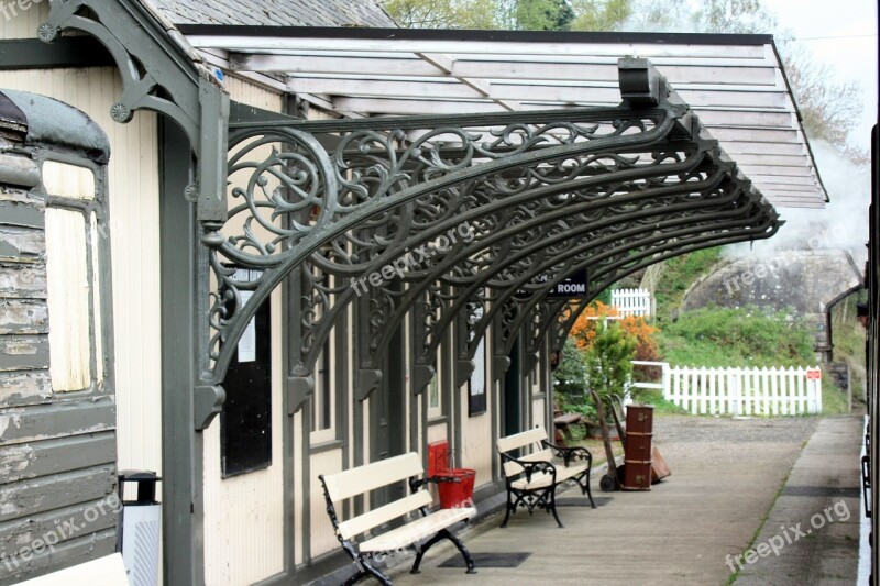 Station Railway Vintage Victorian Old