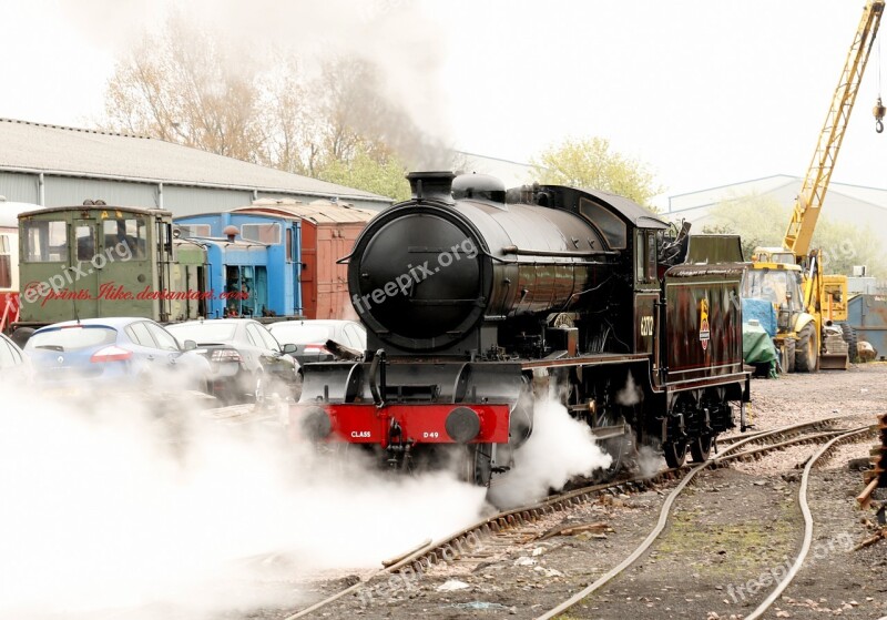 Train Engine Steam Rail Railway